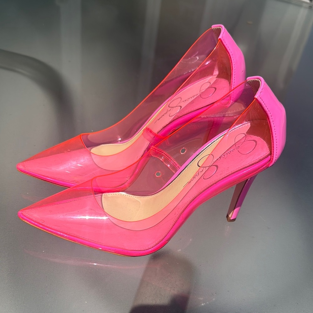 Jessica Simpson hot pink pumps - Picture 3 of 5